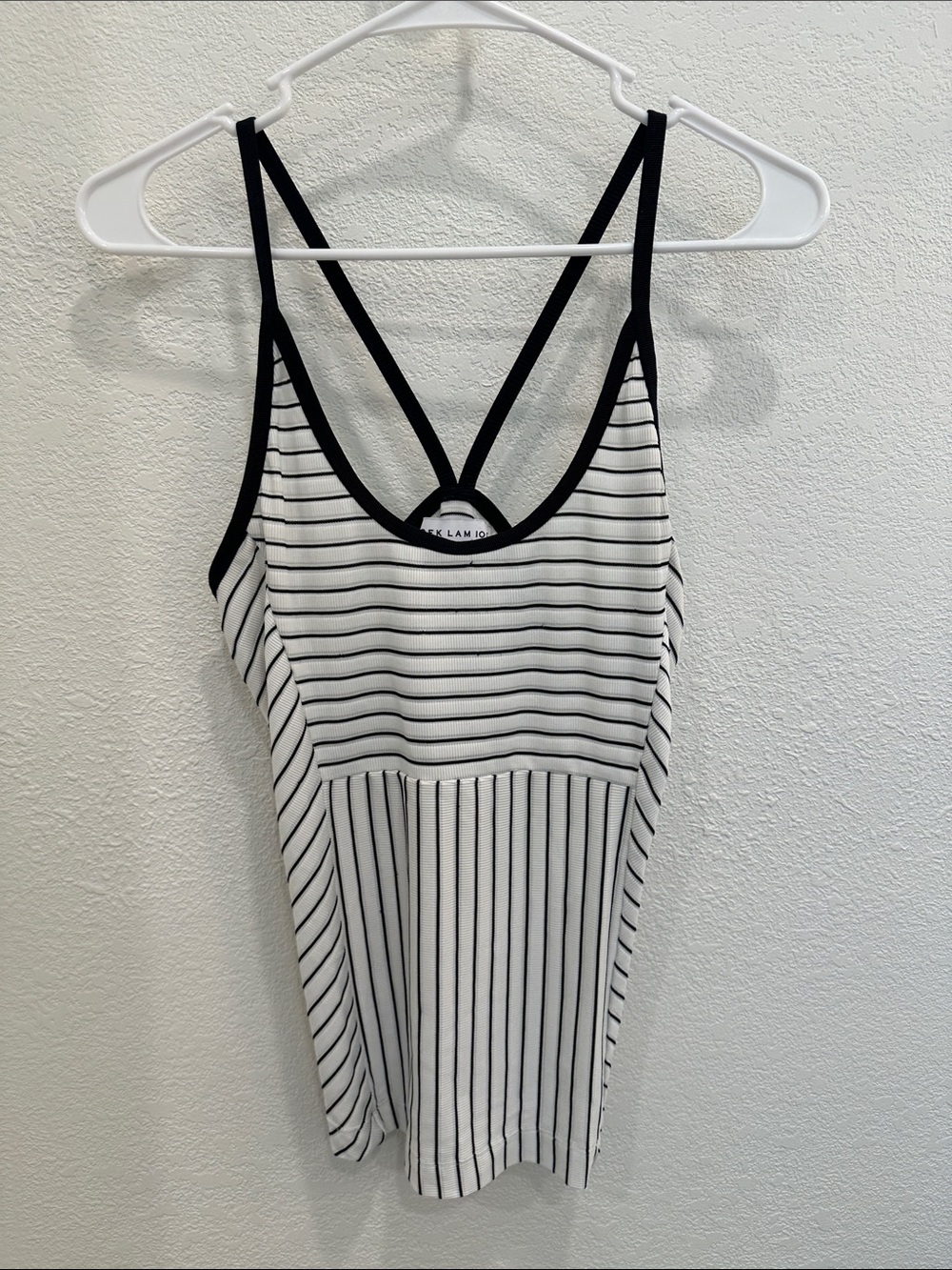 Athleta Derek Lam Black & White Striped Racerback Tank